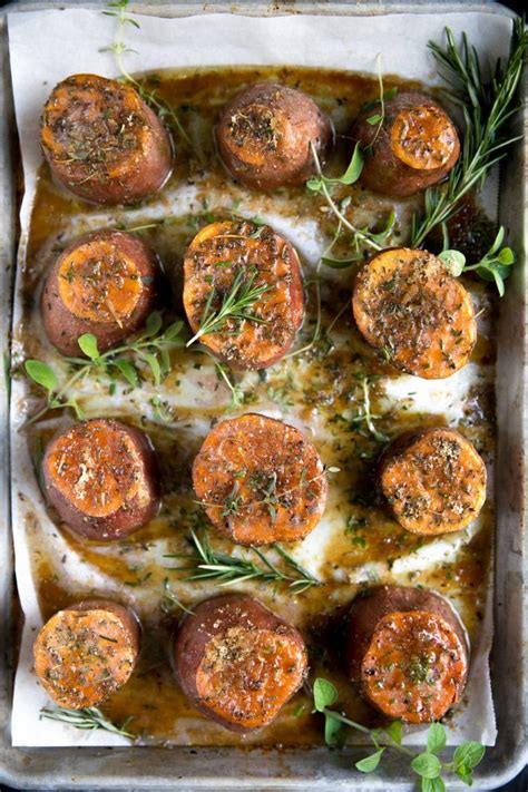 Easy Herb And Brown Sugar Roasted Sweet Potatoes The