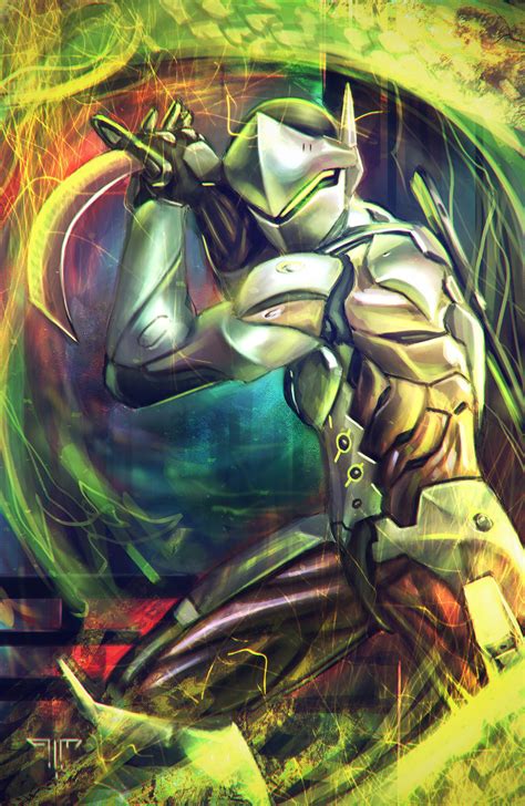 Overwatch Genji By Aim Art On Deviantart