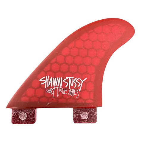 true ames shawn stussy double hitchhiker new fcs trailer nub fin red