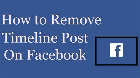 You have to the 'admin' of the page. How to Remove Timeline Post On Facebook | How to Delete ...