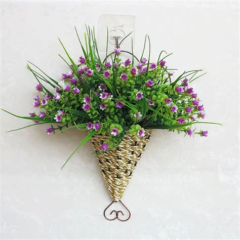 Artificial flowers, plants and trees(67). Outdoor Artificial Flowers Flores Convallariae with Basket ...
