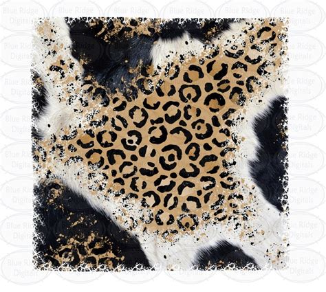 Distressed Cowhide Leopard Background Png Sublimation Designs Etsy