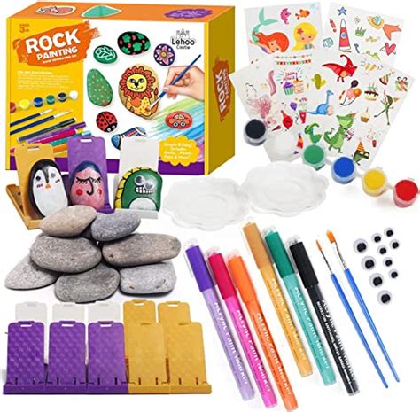 Dewei Rock Painting Kit For Kid And Adult Rock Craft Art