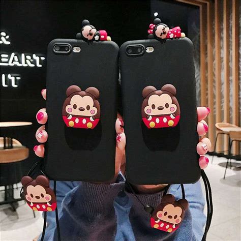 Cute Cartoon Mickey Minnie Phone Case For Samsung Galaxy S6 S7 Edge S8