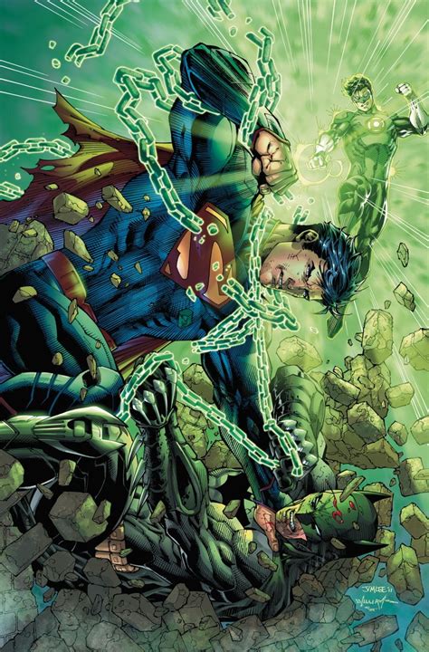 Superman Batman And The Green Lantern Jim Lee Art Work Marvel Comics