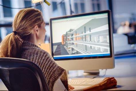 Female Architect Working On Computer Stock Photo Download Image Now
