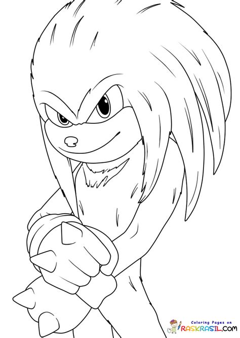 Sonic The Hedgehog Knuckles Coloring Pages