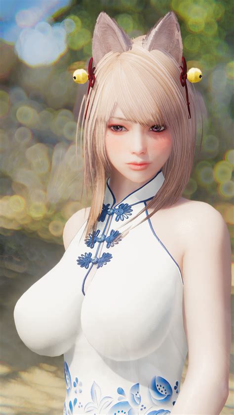 Theelderscrolls Skyrim Devrabbitxx Blondehair Cheongsam Female