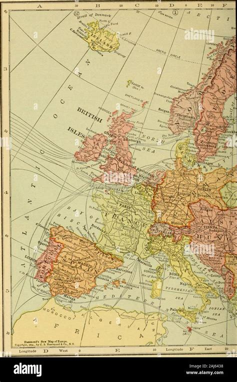 Detailed Map Of Europe 1914