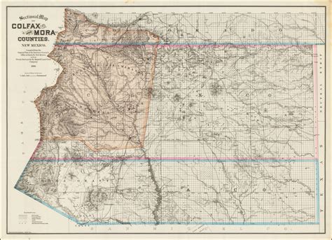 Sectional Map Of Colfax And Mora Counties New Mexico Barry Lawrence