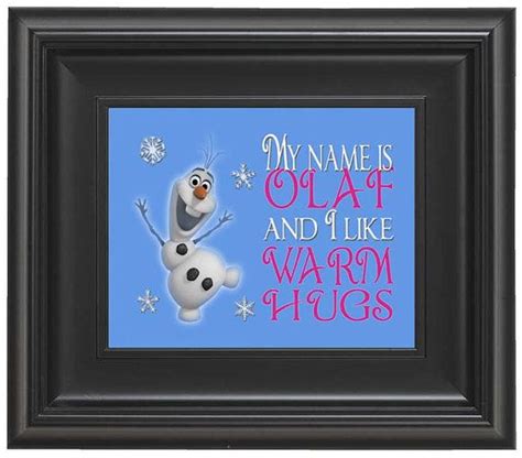 Frozen Inspired Olaf I Like Warm Hugs Quote Printable Digital Etsy Frozen Inspired Art