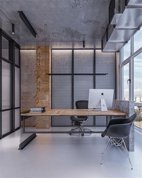 Industrial Office Studio On Behance Industrial Office Decor