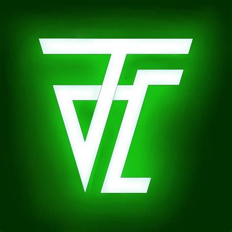 A Neon Green And White Logo With The Letter V On Its Left Side