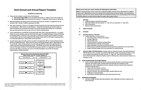 Download Semi Annual And Annual Report Template