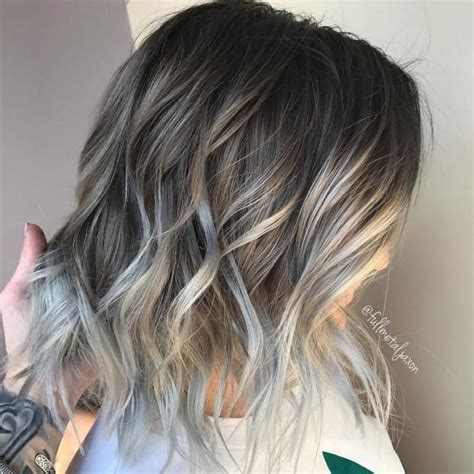 Keen on spicing up your hair with a grey or ash hair colour? 60 Shades of Grey: Silver and White Highlights for Eternal Youth | Ash balayage, Hair highlights ...