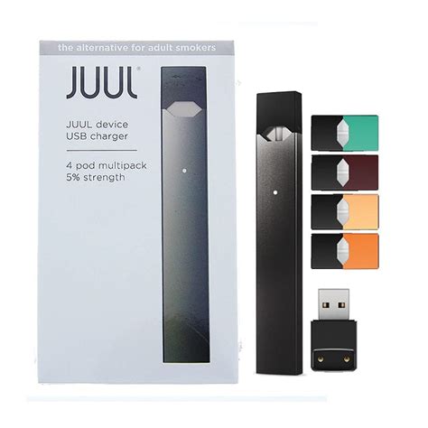 Juul Starter Kit Blackout Vapors Vaping Device With Changeable Pods