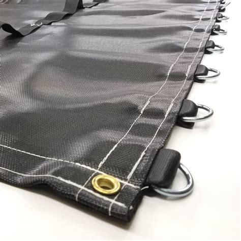 Closed Mesh Cable Tarp For Open Top Trailers Hauling Woodchips Wood