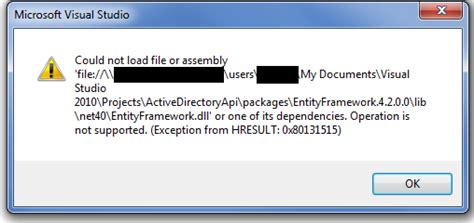 Asp Net Mvc Could Not Load File Or Assembly HRESULT X When Adding Controller To MVC