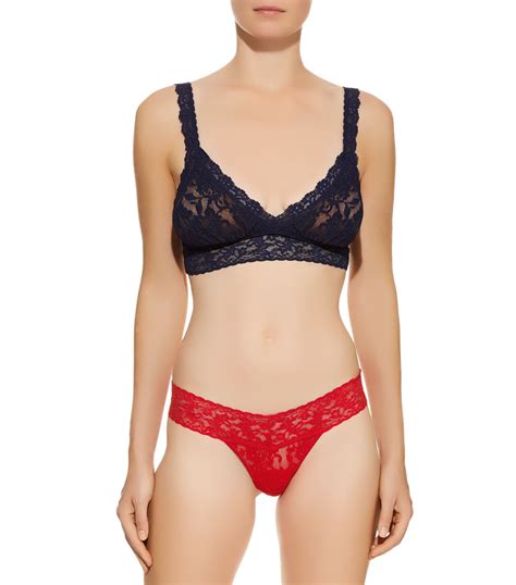 Hanky Panky Red Low Rise Lace Thong Harrods Uk