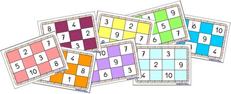 Jeux De Nombres Loto De 1 à 10 Daprès Vers Les Maths Ms Jeux De