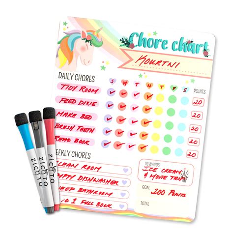Buy Magnetic Dry Erase Chore Chart For Kids Perfect To Motivate Your
