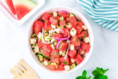 Easy Watermelon Salad | Recipe | Watermelon salad, Watermelon recipes, Watermelon salad recipes