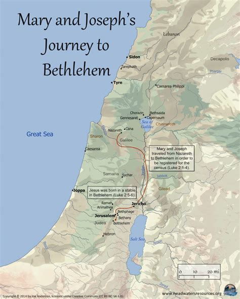 Mary And Josephs Journey To Bethlehem Luke 2 1 6 Headwaters