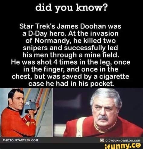 Did You Know Star Treks James Doohan Was A D Day Hero At The