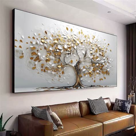 Quadro Decorativo Arvore Branca Gold D