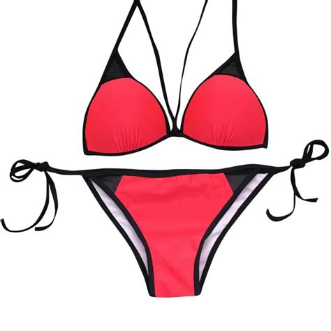 Womail Womens Solid Bikini Beachwear Swimsuit Push Up Swimwear Beach Suit Biquinis Feminino