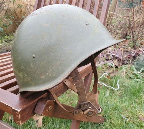Original Military Airborne Helmet Ssh40 Steel Ww2 Soviet Army Rkka Wwii