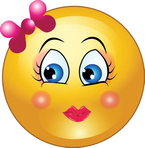 Pretty Girl Smiley Emoticon Clipart I2clipart Royalty Free Public