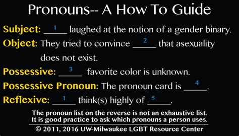 Gender Pronouns Lgbtq Resource Center