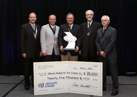 Quality Chekd Honors Hiland Roberts Ice Cream Co With Top Award 2012