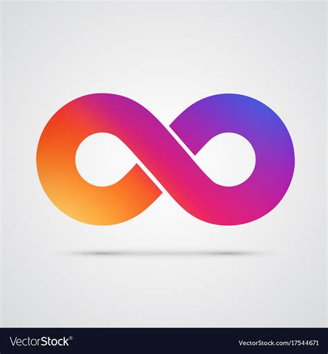 Infinity Symbol With Color Gradient Royalty Free Vector