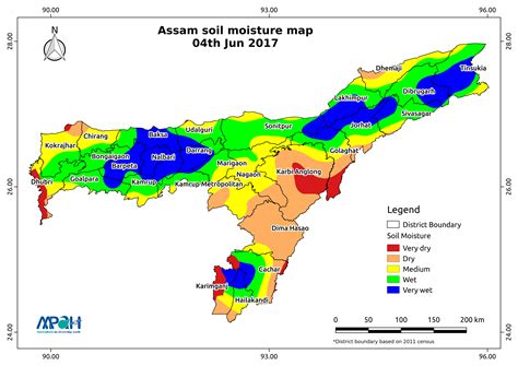 Soil Moisture Map For The State Of Assam Aapah Innovations Pvt Ltd