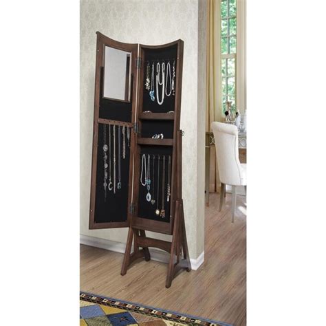 Gracie Oaks Autry 18 Wide Free Standing Solid Wood Jewelry Armoire