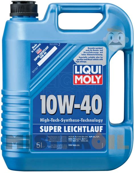Liqui moly recommends this product for vehicles that needs to comply the following specifications LIQUI-MOLY Super Leichtlauf 10W-40 5 L | Mister Oil
