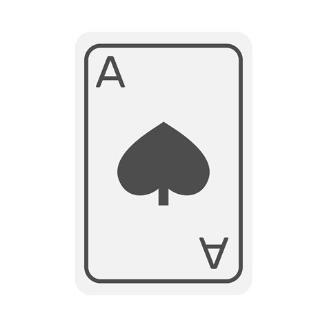Ace Of Spades Playing Cards Minimal Vector Illustration 7626002 Vector
