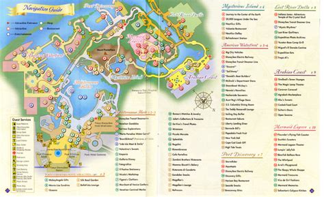 Tokyo disney sea map consists of 10 awesome pics and i hope you like it. Tokyo DisneySea - 2004 Park Guide and Map