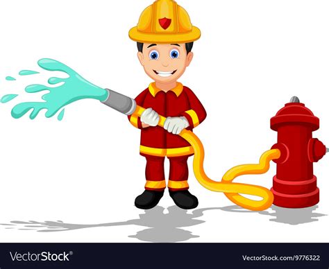 Firefighters Cartoon Royalty Free Vector Image