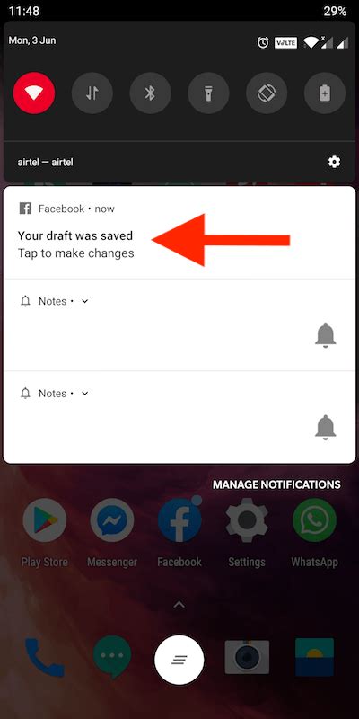 The post will be saved in facebook as a draft and you will receive a push notification on your android device. How to Find Drafts on Facebook App for Android and iPhone