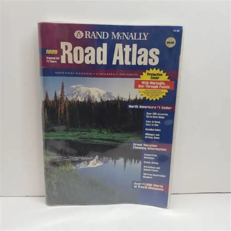 1995 Rand Mcnally Road Atlas United States Canada Mexico With