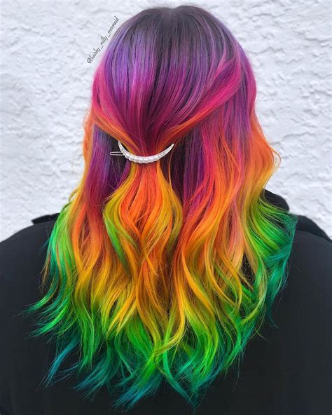hair by milly🧜🏼‍♀️ on instagram “🌈over the rainbow color lunartideshair applied with