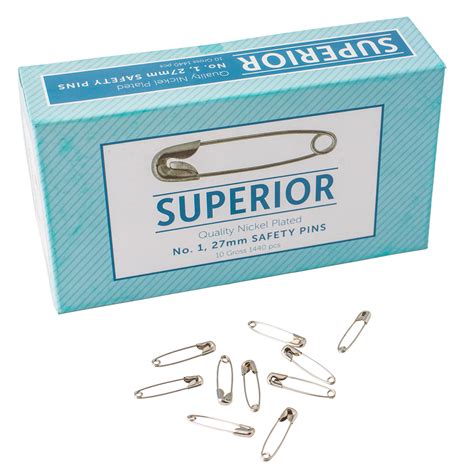 Safety Pins Silver 27mm 1440 Pieces Superior