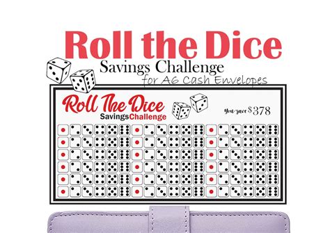 Roll The Dice Savings Challenge Printable Budget Binder Etsy
