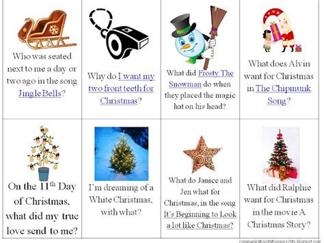 Communication Station Speech Therapy Pllc Christmas Trivia Game Freebie