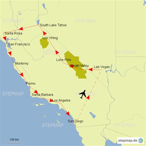 Stepmap West Coast Landkarte Für Usa