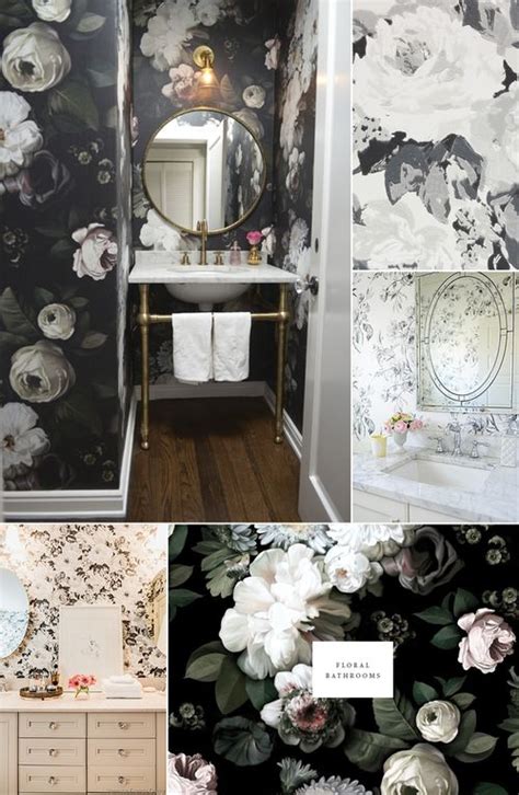Currently Obsessed Floral Bathrooms Powder Room Wallpaper Room
