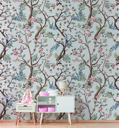 √ Blue Chinoiserie Peel And Stick Wallpaper Wallpaper Hd